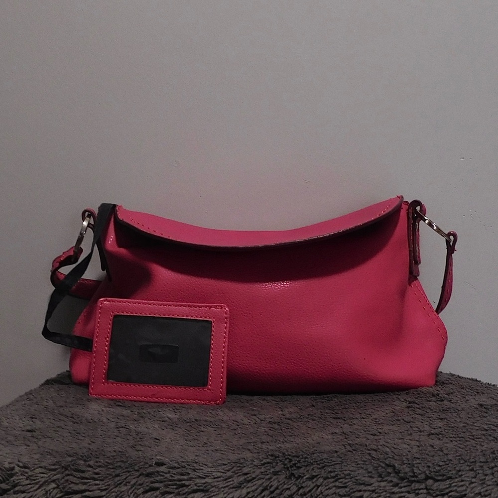 VINTAGE Tommy Hilfiger pink purse w/ attached card holder